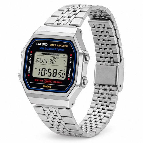 Часы Casio ABL-100WE-1A с Bluetooth и шагомером серебристые