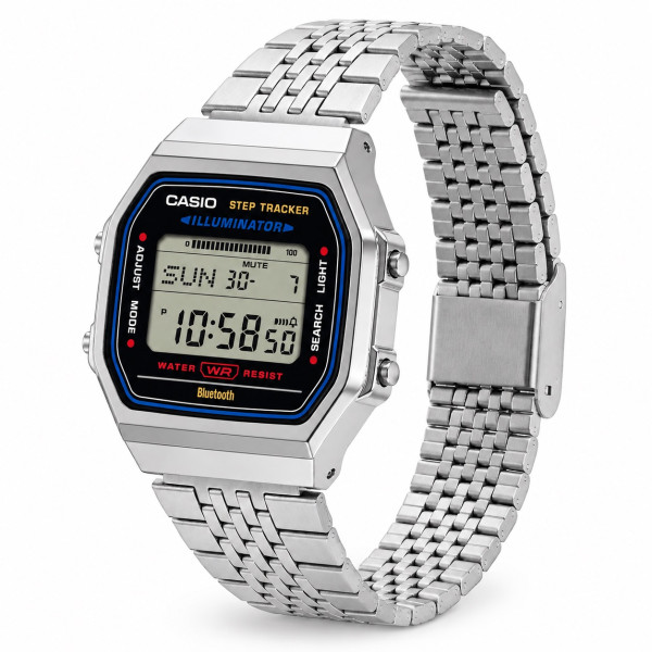Часы Casio ABL-100WE-1A с Bluetooth и шагомером серебристые