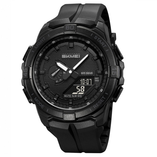 Чоловічий тактичний годинник Skmei 2583BKBK Black-Black з водозахистом 5 ATM