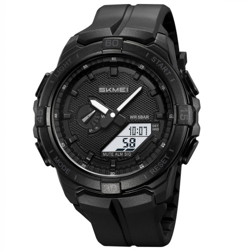Мужские спортивные часы Skmei 2583BKWT Black-White водонепроницаемые 5 ATM