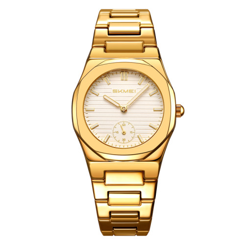 Жіночий годинник Skmei 2681GDSI Gold-Silver зі стрілковим циферблатом