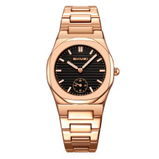 Женские наручные часы Skmei 2681RGBK Rose Gold-Black с металлическим браслетом