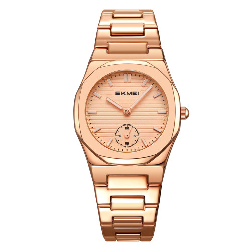 Женские часы Skmei 2681RGRG Rose Gold с металлическим браслетом