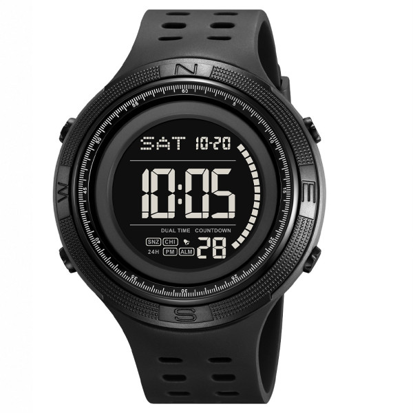 Спортивний чоловічий годинник Skmei 2708BKBK Black-Black з водозахистом 5 ATM