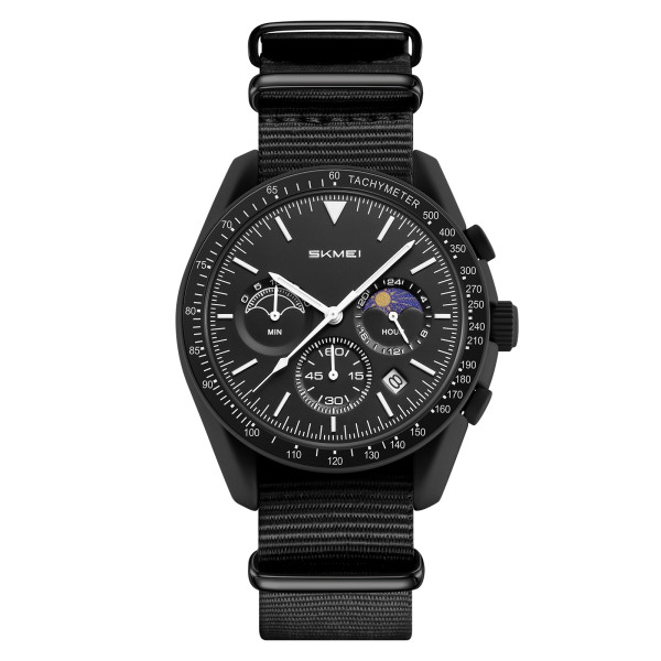 Мужские часы Skmei 9392BK Black тактические с нейлоновым ремешком