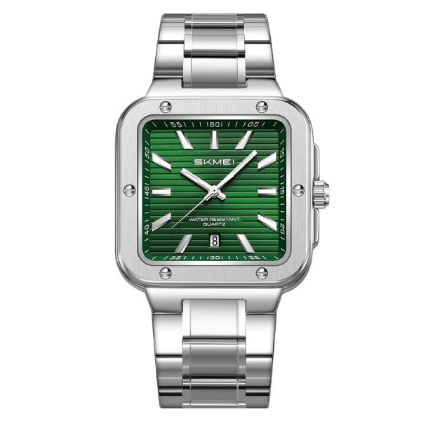 Мужские часы Skmei 9403GN Green с металлическим браслетом