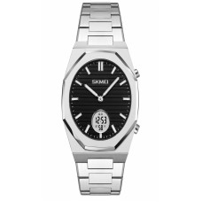 Мужские часы Skmei 2703SIBK Silver-Black стрелочно-электронные