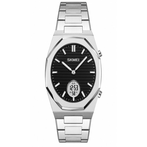 Чоловічий годинник Skmei 2703SIBK Silver-Black стрілково-електронний