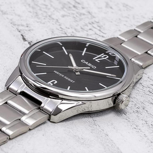 Мужские часы Casio MTP-V005D-1B с минеральным стеклом