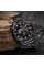 Чоловічий механічний годинник Forsining 6909 All Black-Red з календарем