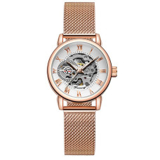 Женские механические часы Forsining 8099M Cuprum-White Ledy Mesh