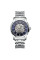 Мужские механические часы Winner 8250 Silver-Blue с металлическим браслетом
