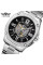 Мужские механические часы Winner 8184 Silver-Black Steel с автоподзаводом