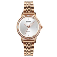 Жіночий годинник Skmei 1311RG Rose-Gold у класичному стилі з мінеральним склом