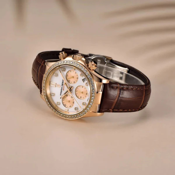 Жіночий годинник Pagani Design PD-1730 Gold-Brown, хронограф, сапфірове скло