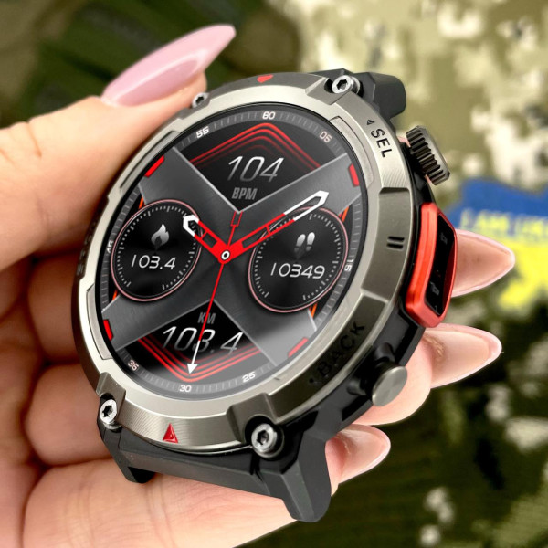 Розумний годинник Modfit Rugged Black з пульсометром та оксиметром