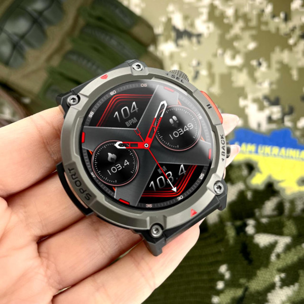 Розумний годинник Modfit Rugged Black з пульсометром та оксиметром