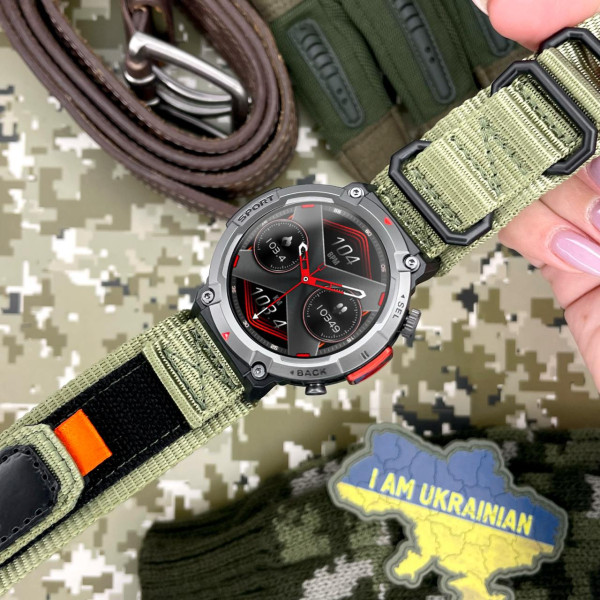 Розумний годинник Modfit Rugged Black з пульсометром та оксиметром