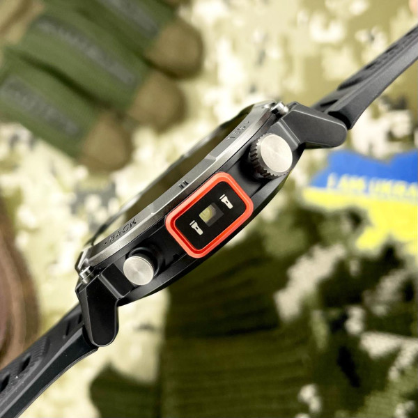 Розумний годинник Modfit Rugged Black з пульсометром та оксиметром