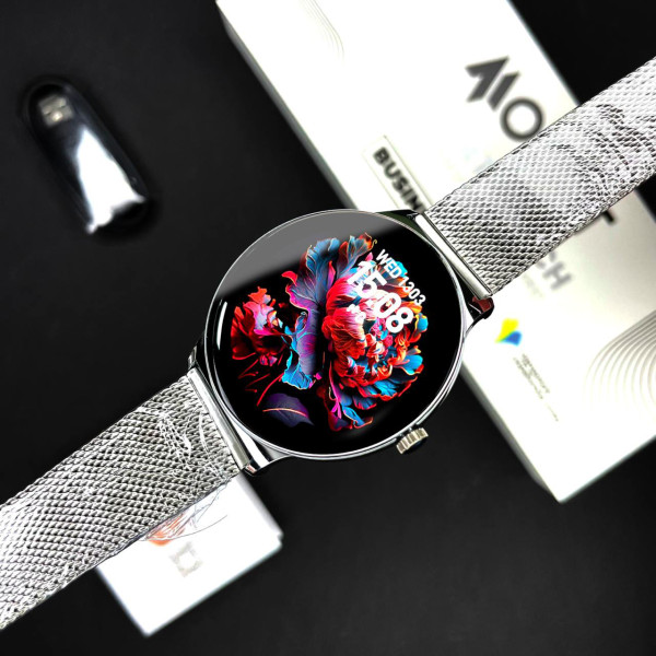 Жіночий розумний годинник Modfit Business Pro Silver Mesh, AMOLED-дисплей