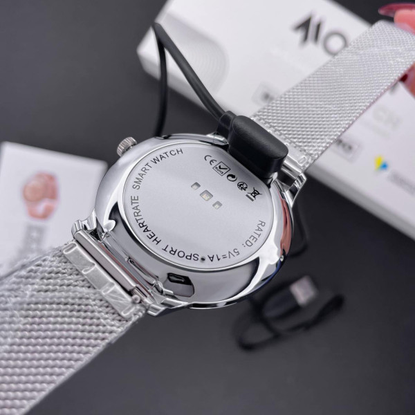 Жіночий розумний годинник Modfit Business Pro Silver Mesh, AMOLED-дисплей