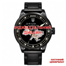 Чоловічий годинник Awarder 058 Black-White Steel, механіка з автопідзаводом