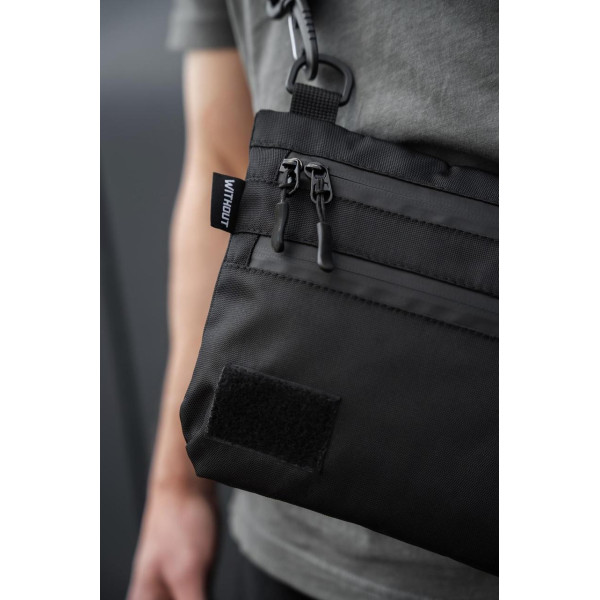 Чоловіча сумка через плече барсетка Without Defender Patch Black