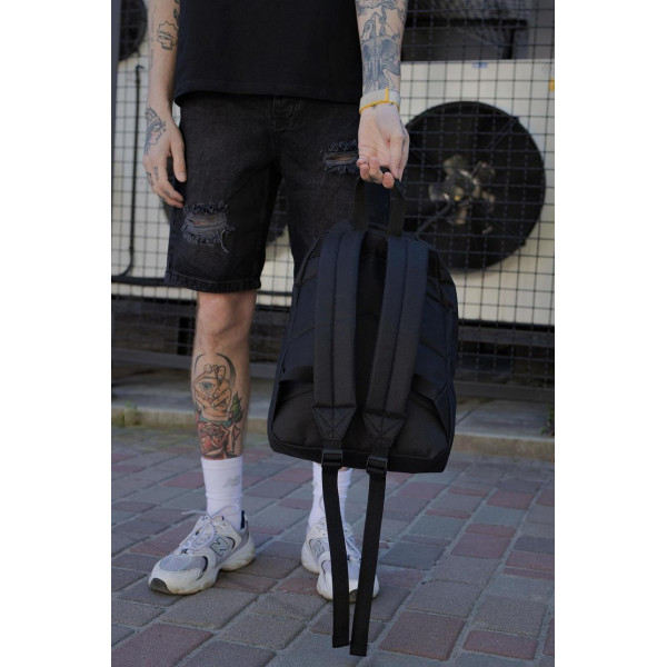 Чоловічий повсякденний рюкзак шкільний Without Compact з принтом F1White Black