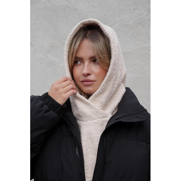 Тепла шапка капюшон капор теді на флісі Without Mathilda White Woman