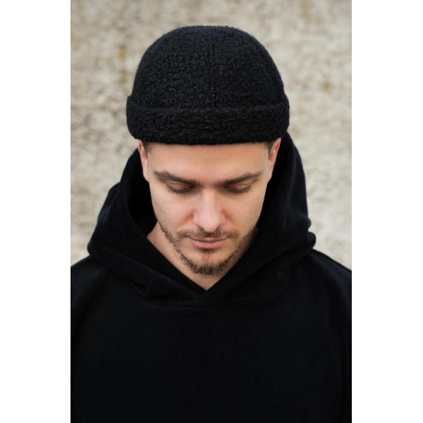 Чоловіча хутряна кепка докер теді Without Dax Black