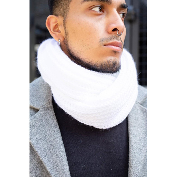 Шарф хомут Without Scarf чоловічий білий