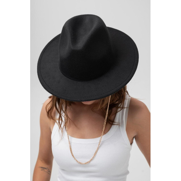 Жіночий капелюх Without Fedora з ланцюжком Black