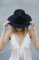 Жіночий капелюх Fedora з ремінцем Black Without Brand