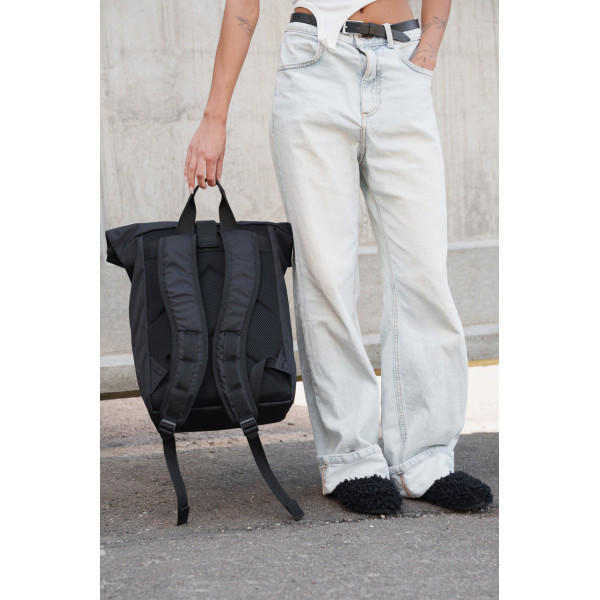 ЖІночий рюкзак роллтоп Without Taby Reflective Black Man