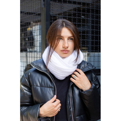Шарф хомут Without Scarf жіночий білий