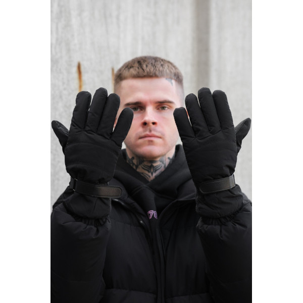 Мужские зимние пуховые рукавицы Without Thermax, до −30 °C, чёрные