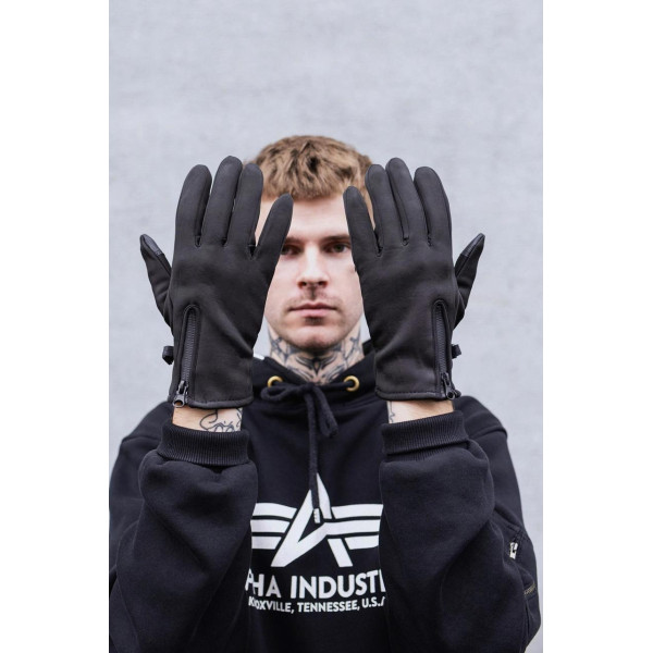 Мужские сенсорные перчатки Without Gloves Softshell 16-12, чёрные