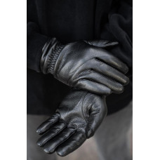 Мужские зимние сенсорные перчатки Without Tomy 1-59, экокожа, чёрные