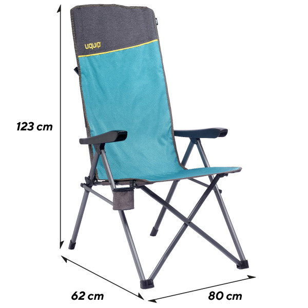 Крісло розкладне Uquip Justy XL Blue/Grey