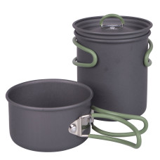 Набір посуду Bo-Camp Explorer 2 Pieces Hard Anodized Anthracite / Green