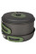 Набір посуду Bo-Camp Explorer 3 Pieces Hard Anodized Grey/Green