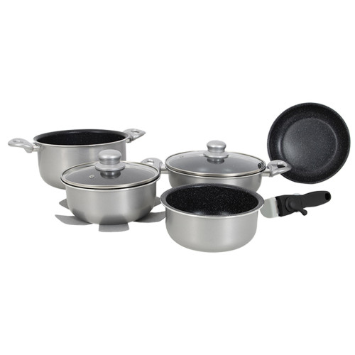 Набір посуду Gimex Cookware Set induction 8 предметів Silver