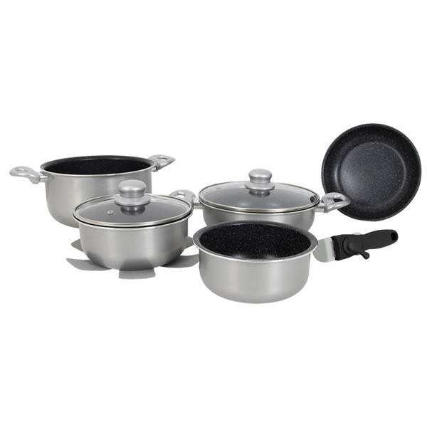 Набір посуду Gimex Cookware Set induction 8 предметів Silver