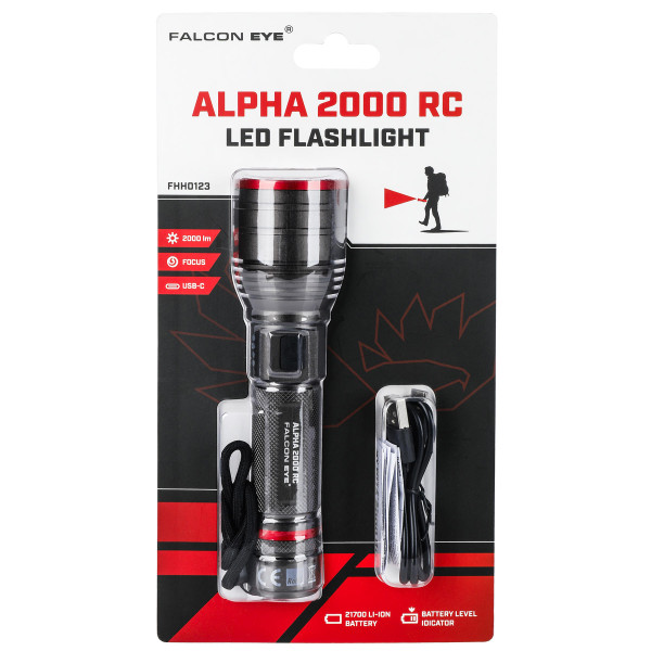 Ліхтар тактичний Falcon Eye Alpha 2000 RC (2000 Lm) Focus Rechargeable Type-C (FHH0123)