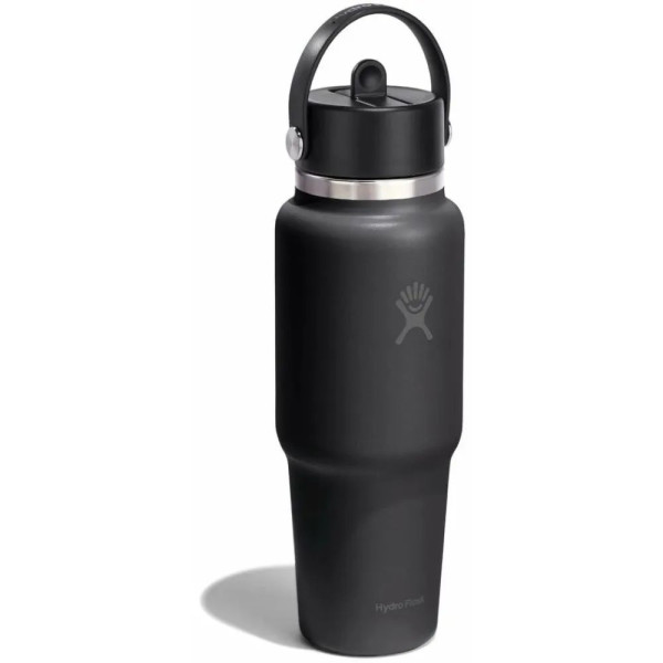 Термопляшка Hydro Flask 950 ml Wide Flex Straw Travel Bottle, чорний