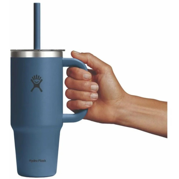 Термочашка Hydro Flask 700 ml Travel Tumbler Clear Lid, синій