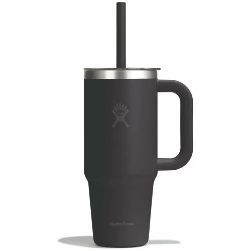 Термочашка Hydro Flask 700 ml Travel Tumbler Clear Lid, чорний
