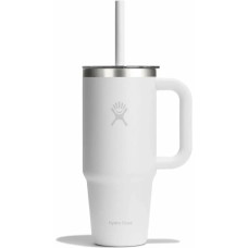 Термочашка Hydro Flask 700 ml Travel Tumbler Clear Lid, білий