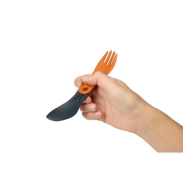 Ложко-виделка Humangear GoBites BIO Spin, помаранчевий