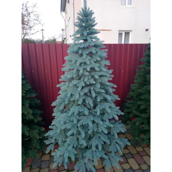 Ялинка штучна лита Преміум 1,8 м, блакитна
